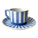 Large cup and saucer fox trott sarreguemines 1930s