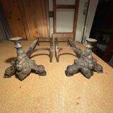 Pair of old andirons