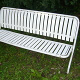 Banc de jardin pliant en métal et bois