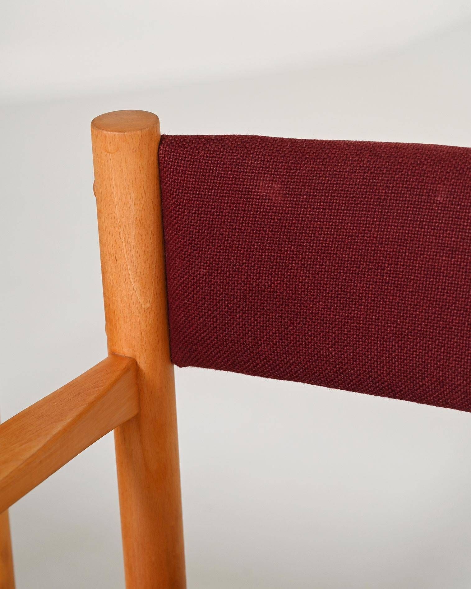Set of 4 beech armchairs, Denmark, 1960s