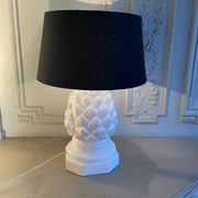 Imposing ceramic table lamp artichoke shape, Italy, 1960s