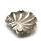 Art Deco ashtray in the shape of a shell in silver-plated metal.