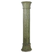 Grandes colonnes en bois sculpté