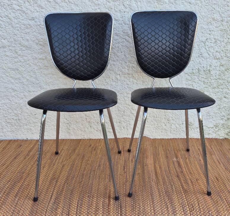 Chaises skaï noir