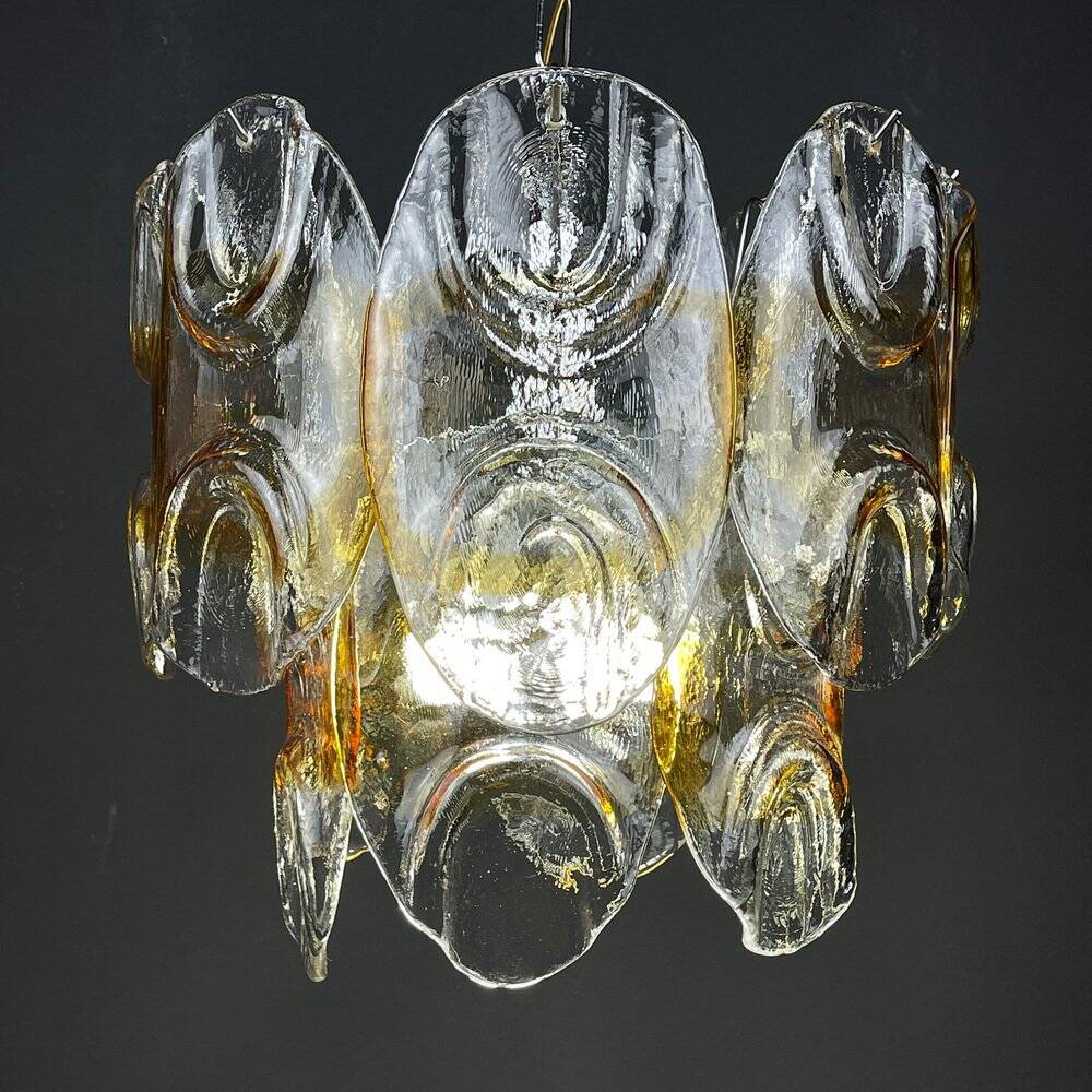 Murano glass chandelier by Mazzega, Italy, 1960s