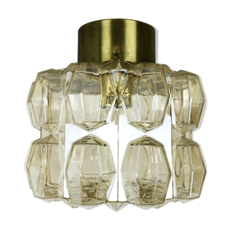 "Diamond" ceiling light Made by Glashütte Limburg Germany 1970