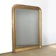 19th C antique Louis Philippe mirror with flower etchings