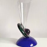 XL Size 1980s Memphis Design Style Glass Vase