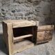 French antique oak safe, lockable rustic chest, circa 1750–1850.
