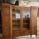 Showcase library in Neoclassical style, 1930, walnut burl and bronze.