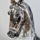 Carved and patinated wooden carousel horse