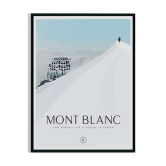 Poster Mont Blanc, the refuge of the taster