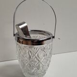 Ice bucket chiseled glass