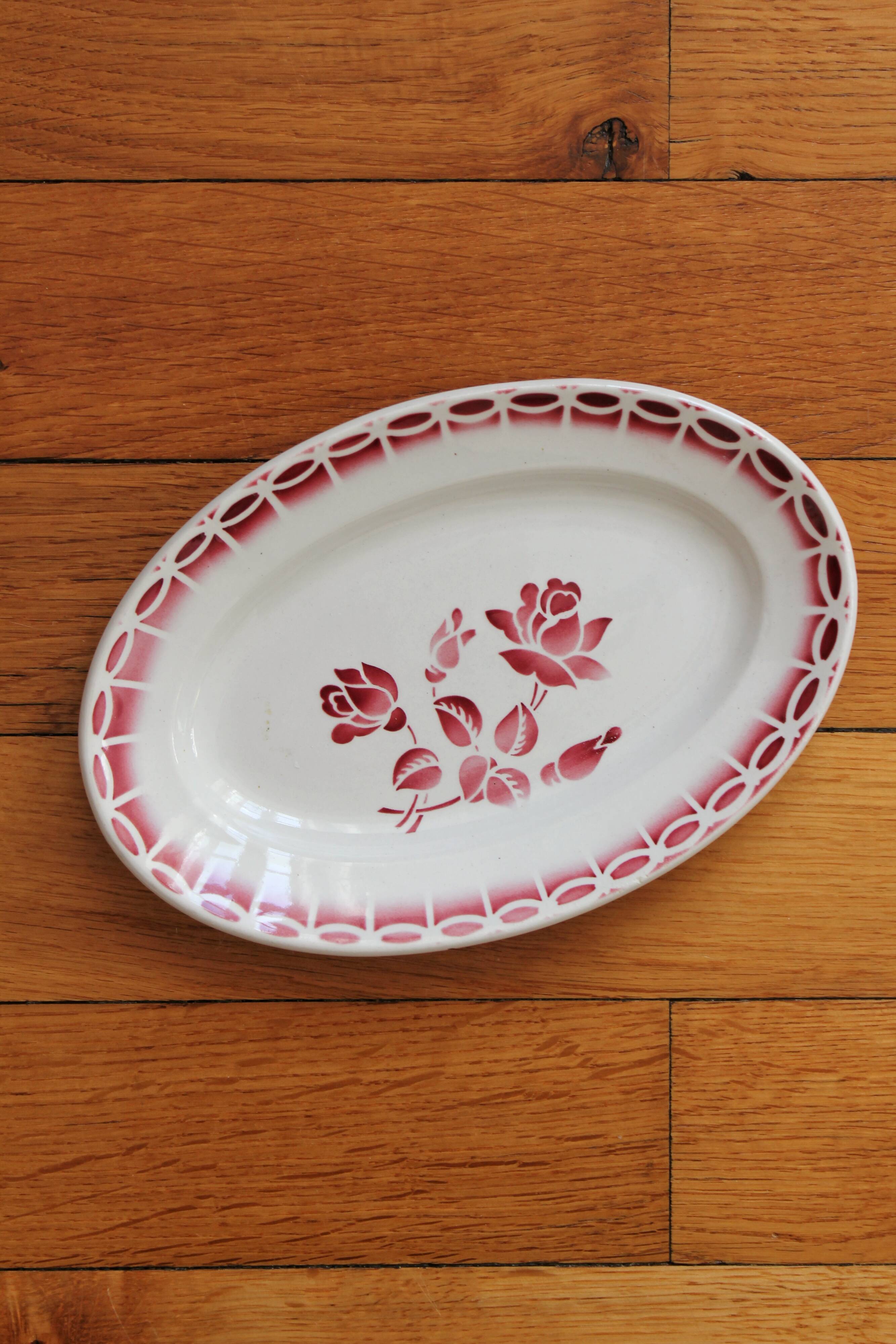 Digoin vintage earthenware dish