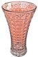 1950s Large transparent glass vase moulded with a faceted design