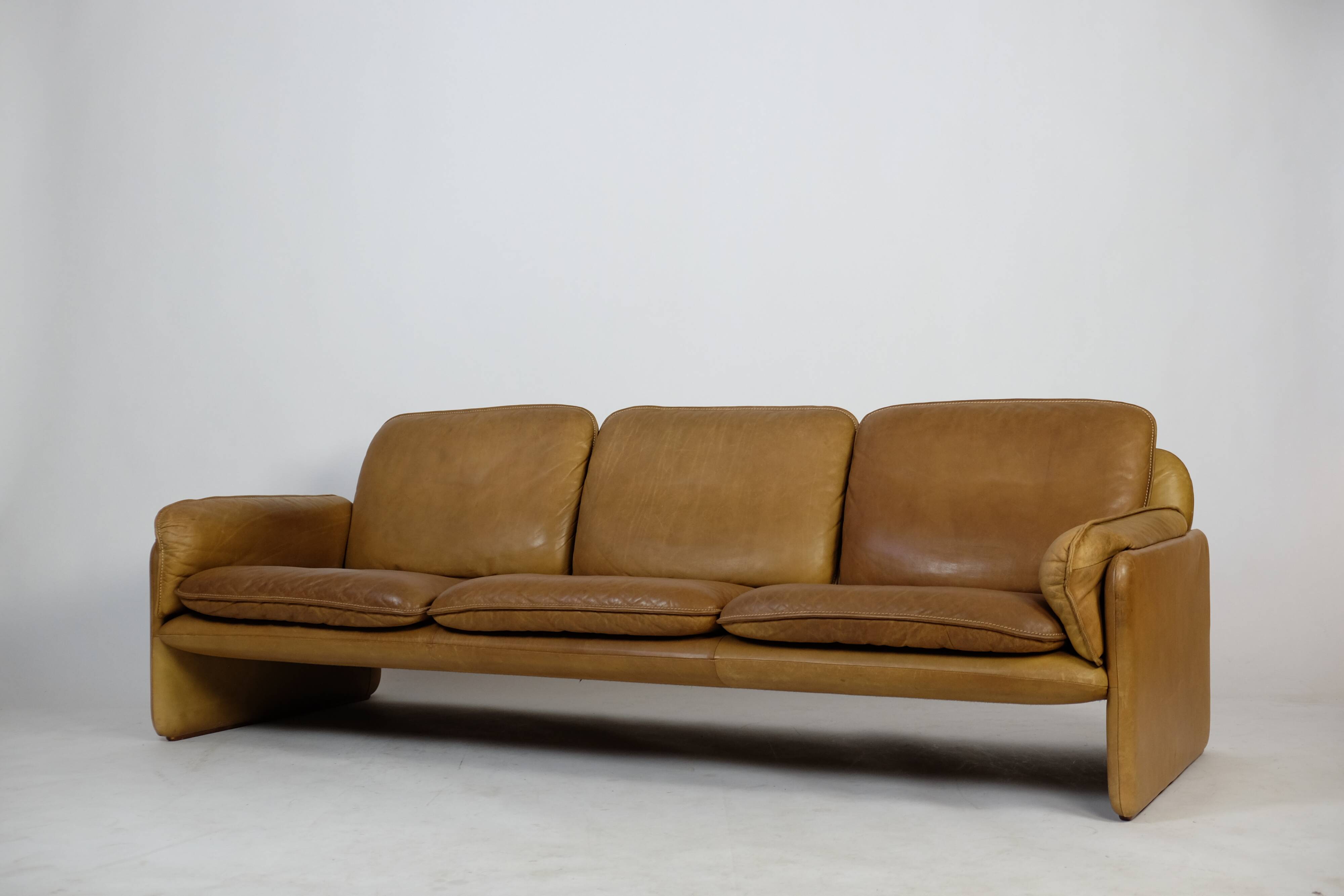 Vintage de Sede DS61 Leather Sofa Couch 70er Design 60er