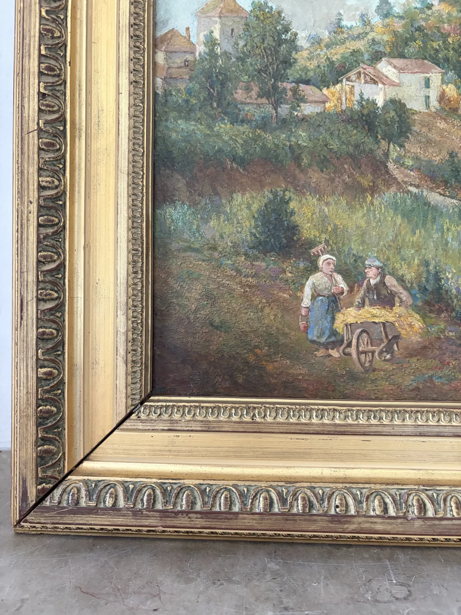 French landscape, oil on canvas signed Louis Garry 1915