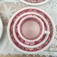 Coffee service 12 rooms 4 people Villeroy & Boch model Rusticana red English décor