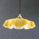 Old susmension in yellow and white opaline with cable and new douile - circa 1950