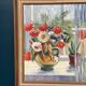 Original Danish Oil on Panel – “Flower Still Life” by Gerda Tougaard