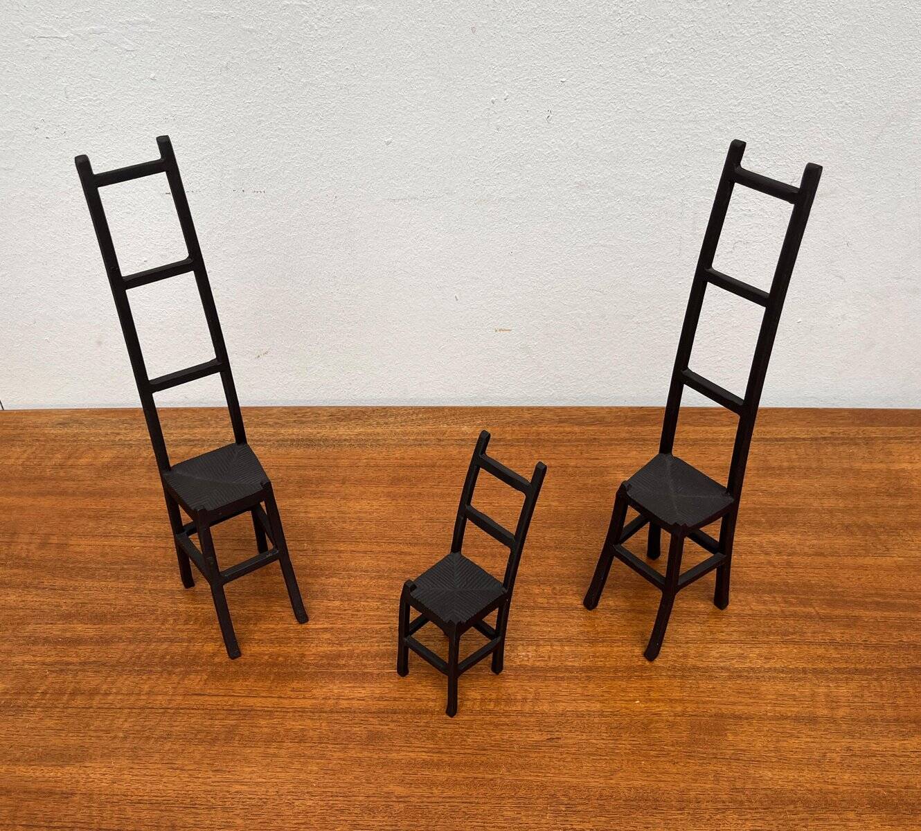 Vintage cast iron art sculptures, set of 3