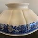 Salad bowl in blue and white earthenware, burgenland model of villeroy and boch