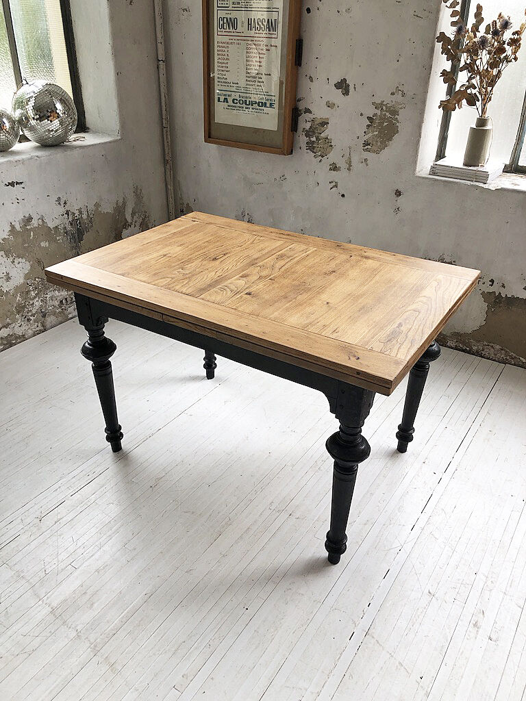 Ancient oak farm table with extensions 218 cm