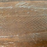 Large Vintage Glass Plate in the Shape of a Swedish Fish by Pukeberg Glass