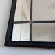 Art Deco black wrought iron wall mirror, Belgium, 1930s