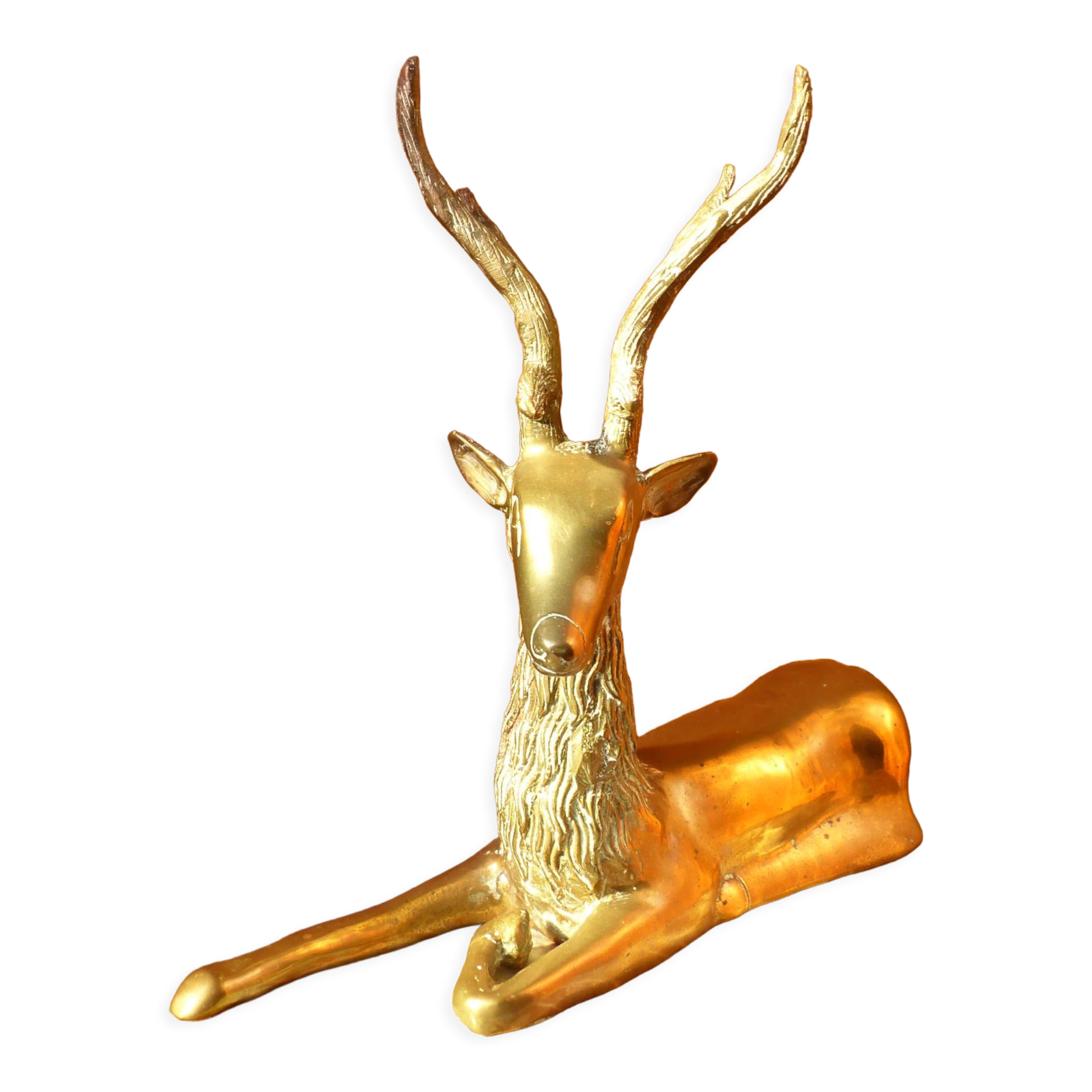 Massive brass deer