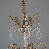 Gilded tassels time 1900 bronze chandelier