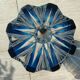 Large blue crystal vase