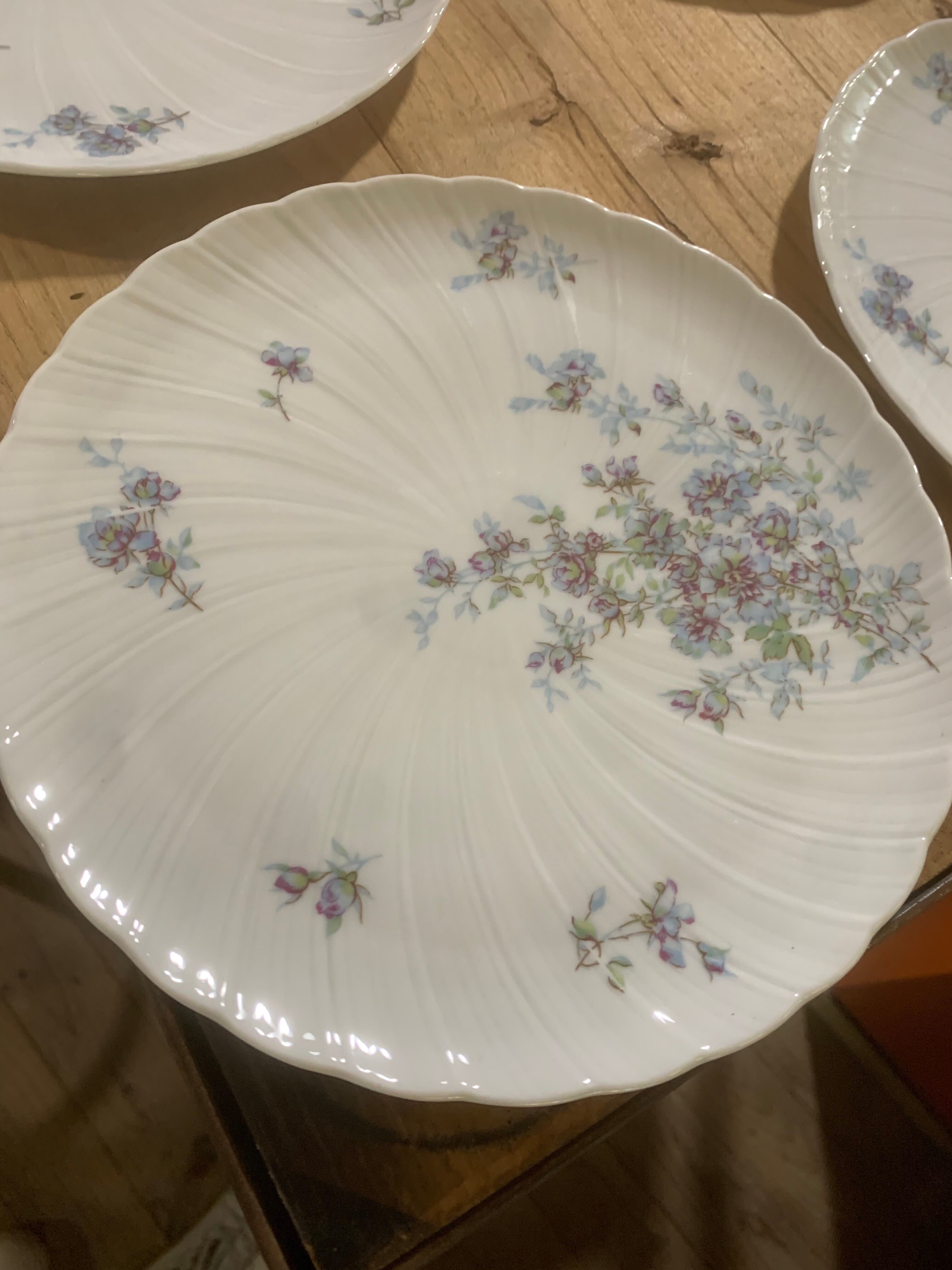 Set of 11 dessert plates Bernardaud Limoges model Gabrielle