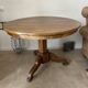 Very beautiful antique round table in solid walnut – central leg.