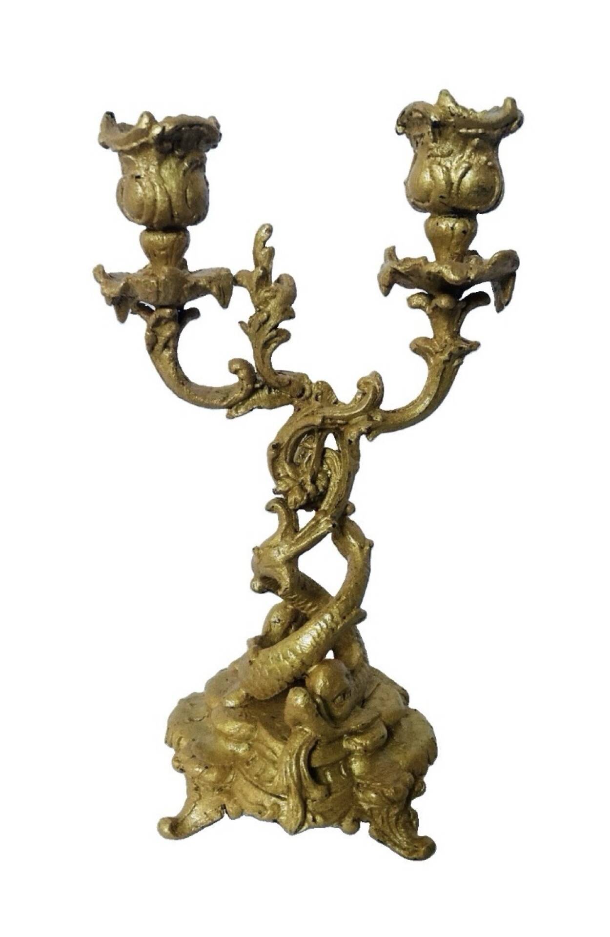 Chandelier Louis XV St Louis from the 19th century decorated with dolphins.