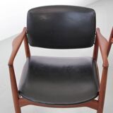 Pair of Scandinavian teak armchairs, model 66