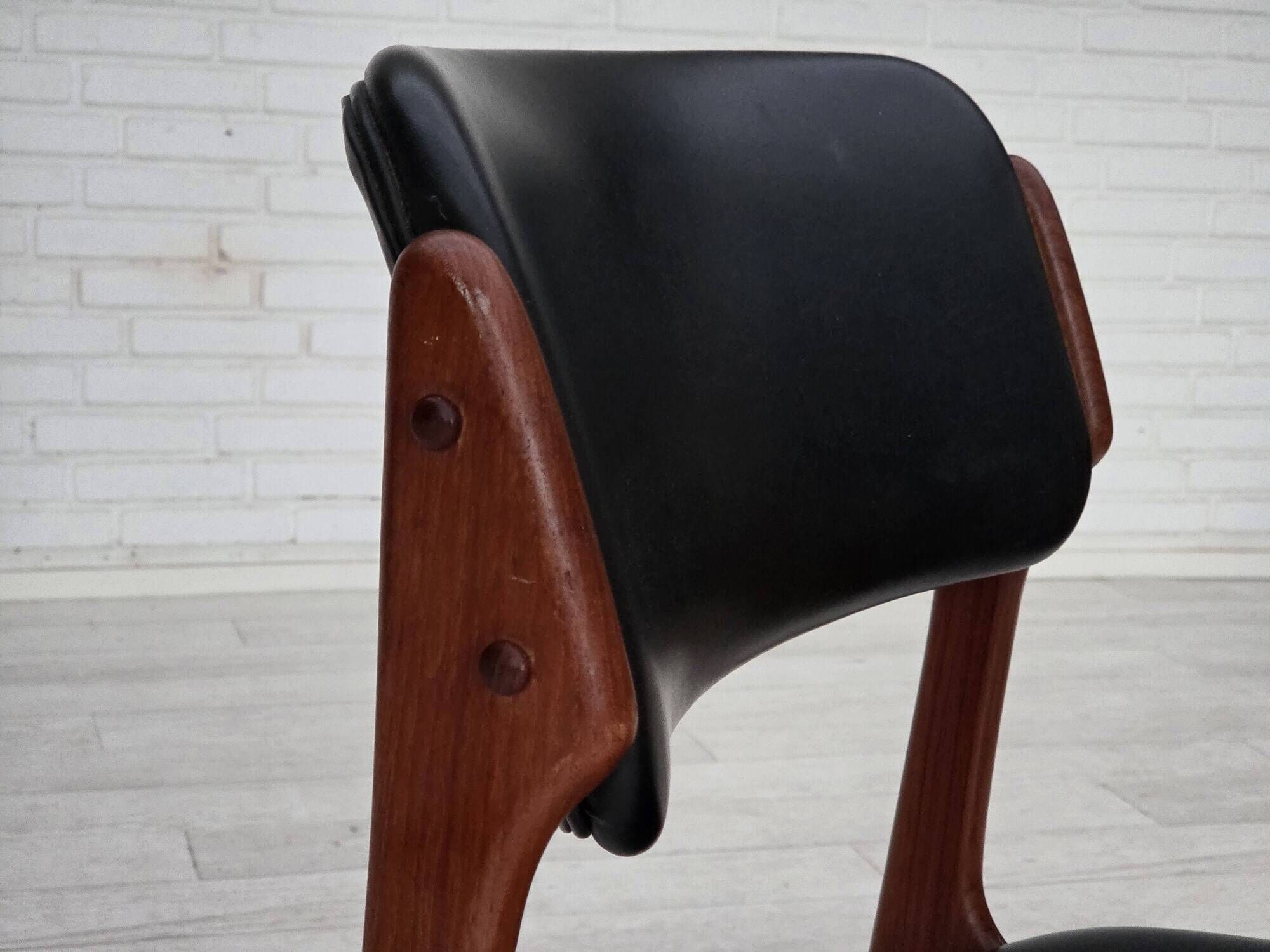 1960s, Danish design by Erik Buch, model 49, pair of chairs, teak wood.
