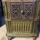 Ceramic stove, oven green earthenware