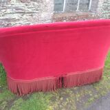 Napoleon III red velvet bench