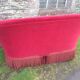 Napoleon III red velvet bench