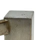 Vintage Square coffee table with slat stone top and chromed steel base - 1960s
