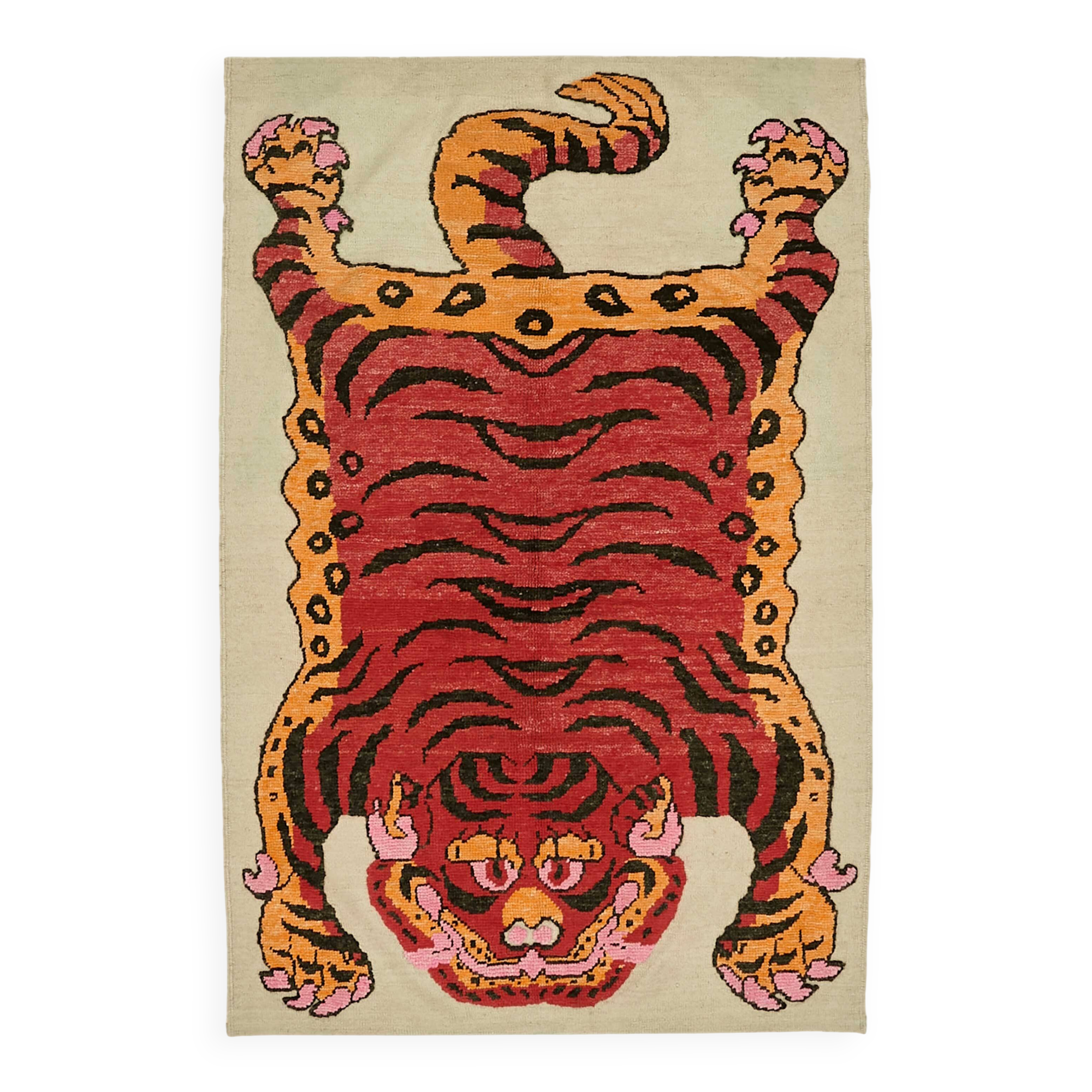 Turkish Handknotted Wool Tiger Rug  142 cm x 227 cm