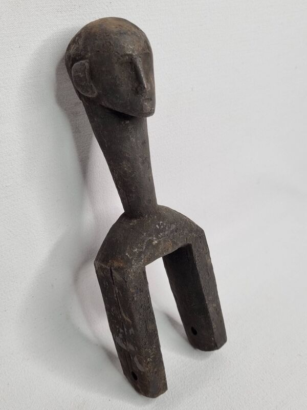 Étrier de poulie de métier à tisser, 21 cm, art tradtionel d'Afrique