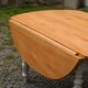 Table de ferme ronde à volets en bois massif – Ø 130 cm