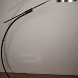 Vintage arc floor lamp with a chrome metal balance, 1970.