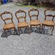 4 chaises style Louis XV en merisier