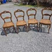 4 chaises style Louis XV en merisier