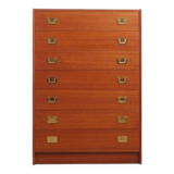 Teak chest of drawers, Danish design, 1970s, production: Denmark