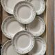 Flat plates Longwy model "Violetta", early 20th century