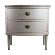 Commode gustavienne avec deux tiroirs en gris peints à partir de l’année 1890